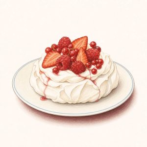 Pavlova aux fruits rouges